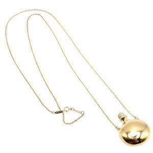 Rare! Tiffany & Co Peretti 18k Yellow Gold Diamond Extra Large Bottle Necklace